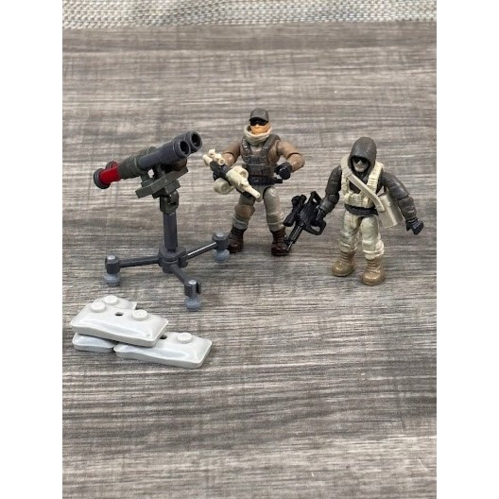 Mega Construx Call of Duty Desert Combat Figures Set FPY19 Tripod Weapon Rifles